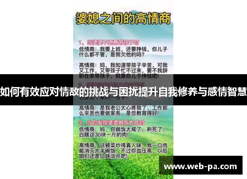如何有效应对情敌的挑战与困扰提升自我修养与感情智慧
