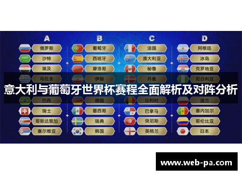 意大利与葡萄牙世界杯赛程全面解析及对阵分析